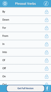 Phrasal verbアプリGrammar upの内容は一部ロック